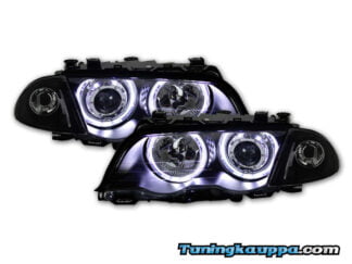 BMW E46 Sedan / Touring, CCFL Angel Eyes ajovalot + etuvilkut
