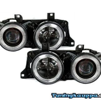 BMW E32 / E34, Angel Eyes ajovalot (tumma)
