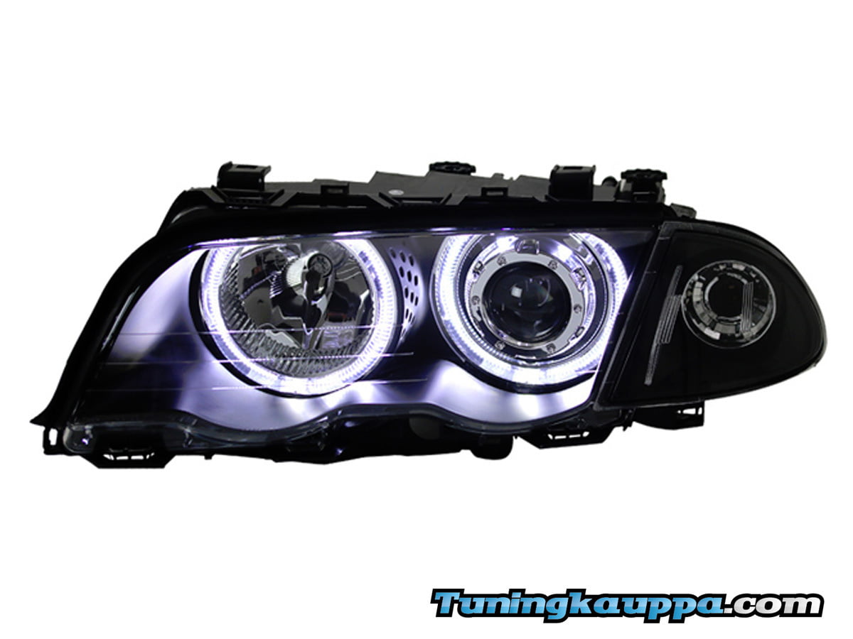 BMW E46 Sedan / Touring, CCFL Angel Eyes ajovalot + etuvilkut