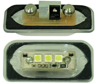 LED rekisterikilven valot, MB W203 C sedan, W209 CLK coupe, SL R230