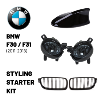 Tuning paketti BMW F30 munuaiset, antenni, sumuvalot