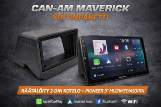 Can-Am Maverick koppimönkijän soitinpaketti – soitinkotelo + Pioneer SPH-PF97BT 9” soitin