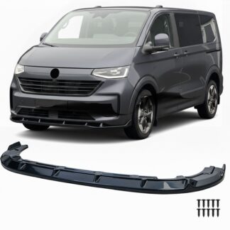 VW Transporter T7 (2025→) kiiltävän musta etuspoileri / etulippa