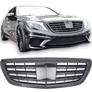 Mercedes-Benz S-sarja W222 2013–2020 maski kiiltävän musta