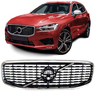Volvo XC60 II 2017–2021 sportmaski kiiltävän musta / kromi