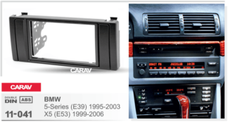 BMW E39 / X5 E53 2-DIN radiosovitekehys