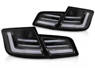 BMW F10 2010–2013 Full LED Bar takavalot Clear / musta – dynaaminen vilkku