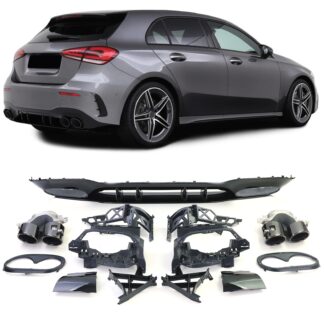 Mercedes A-sarja W177 2018– Diffuusori – mustat ulostulot