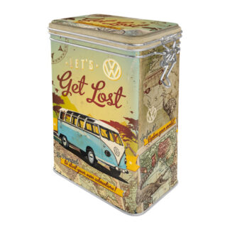 VW Bulli Let’s Get Lost säilytyspurkki klipsillä 1,3 L