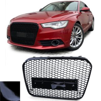 Audi A6 C7 pre facelift (2011-2014) RS-look hunajakennomaski, kiiltävä musta, PDC