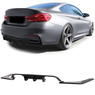 BMW M3 F80 / M4 F82 / F83 (2014->) takadiffuusori, Performance look, kiiltävä musta