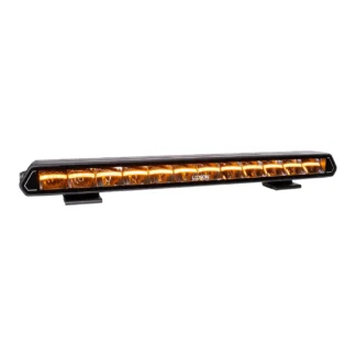 Musta Ledson Epix20+ Prime 20\" LED-lisävalopaneeli, jossa lämmin oranssi valo ja kaksi kiinnikejalkaa.